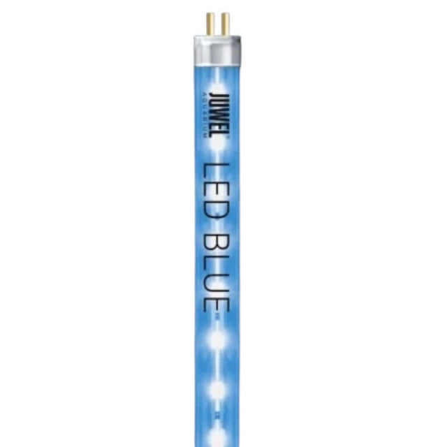 Juwel LED replacement tube in blue, designed for MultiLux LED units only, highlighting bright blue light.