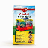 Kaytee CritterTrail Starter Habitat for hamsters, gerbils, or mice with exercise wheel, water bottle, and food dish included.