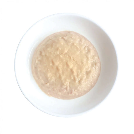 Kit Cat Kitten Tuna Mousse served in a white bowl, grain free and made with natural ingredients for healthy feline nutrition.