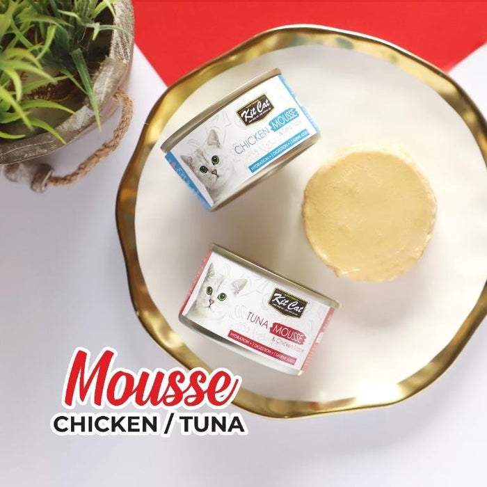 Kit Cat Tuna Mousse With Chicken Topper 80g