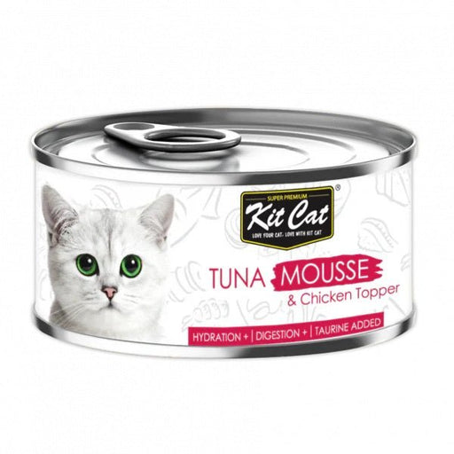Kit Cat Tuna Mousse With Chicken Topper 80g - Buy Online - Jungle Aquatics