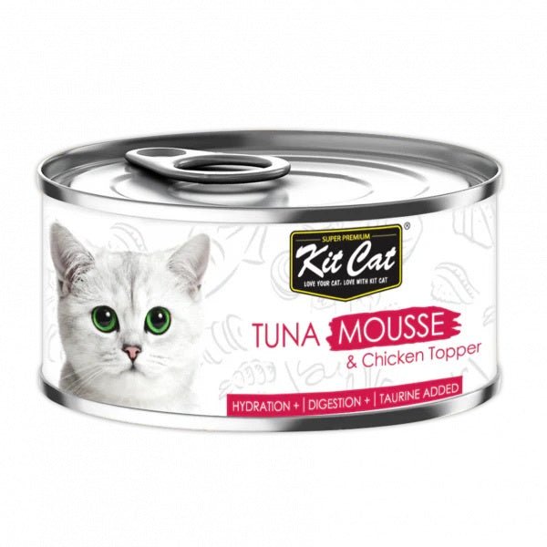 Kit Cat Tuna Mousse With Chicken Topper 80g