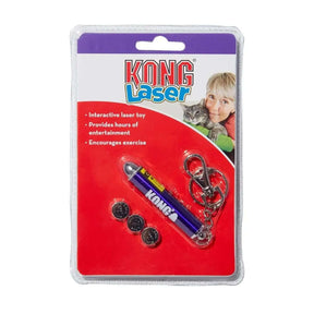 Kong Laser Interactive Cat Toy packaging featuring a handheld laser toy that encourages indoor cat exercise.