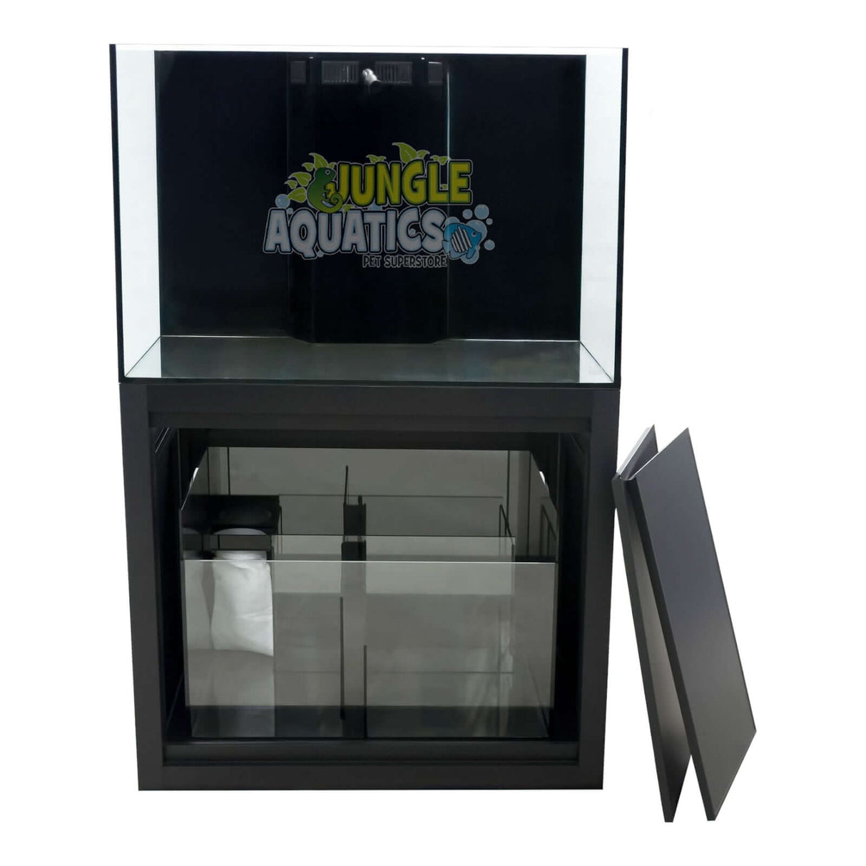 Kraken Aquarium Pro with Sump and Cabinet, featuring premium Starfire glass and sleek design for vibrant aquatic displays.
