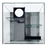 Top view of Kraken Aquarium sump with integrated filtration system and shelves for optimal aquatic conditions.