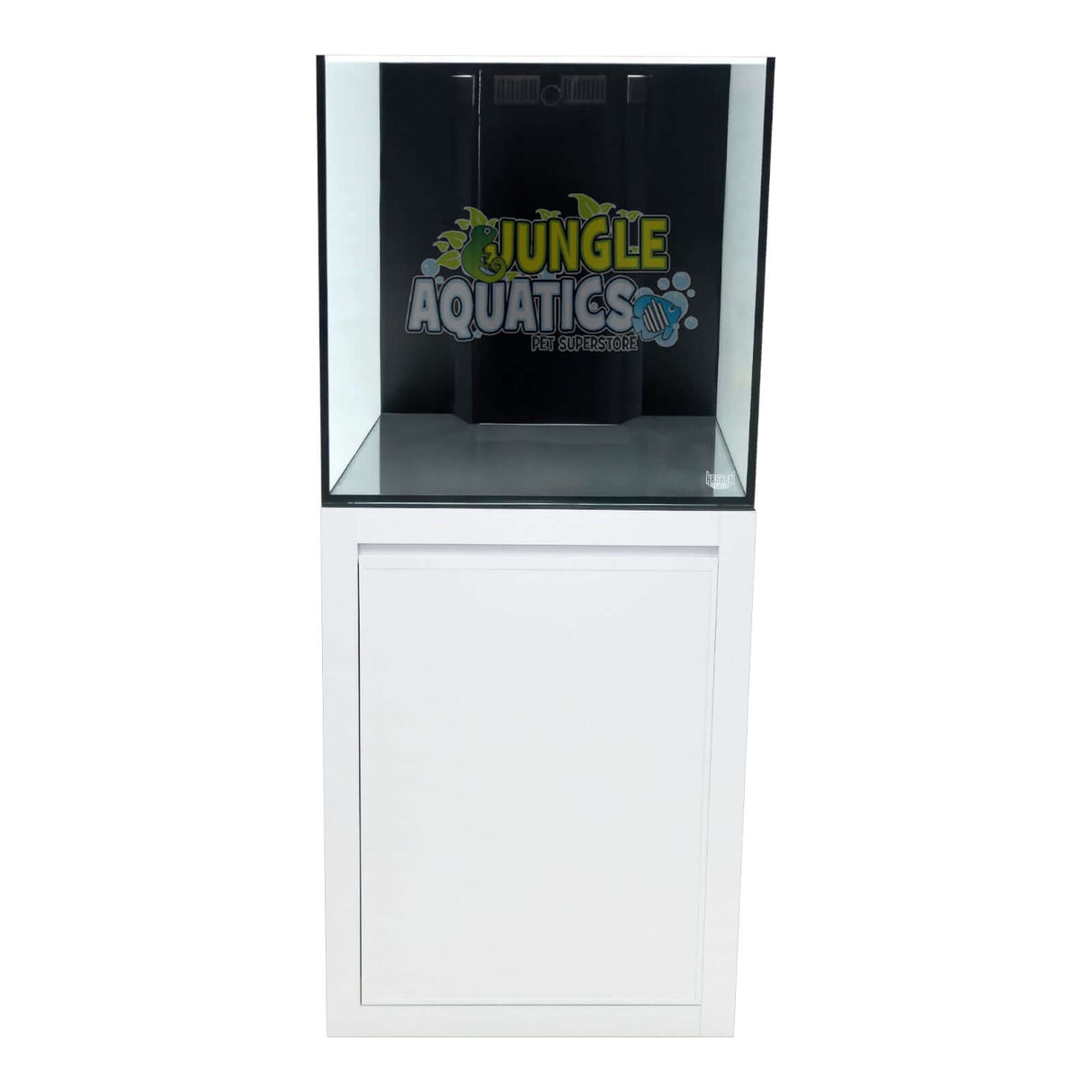 Kraken Aquarium Pro with sump and cabinet, featuring premium Starfire glass and sleek white design.