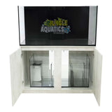 Kraken Aquarium with sump and cabinet featuring premium Starfire glass for crystal-clear viewing.