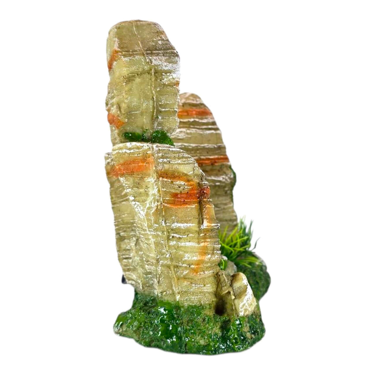 Layered Balancing Rocks Aquarium Ornament designed to mimic natural rock formations for aquariums and terrariums.