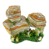 Layered Balancing Rocks Aquarium Ornament ideal for adding natural beauty to aquariums and terrariums.