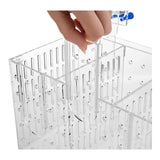 Marine Sources Fish Isolation Box demonstrating the removal of a compartment, showcasing clear acrylic material.