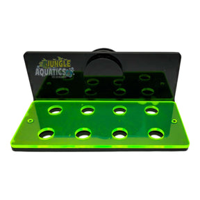Marine Sources Magnetic Fluorescent Coral Bracket CRB-M-G8 front view showing multiple frag plug holes.