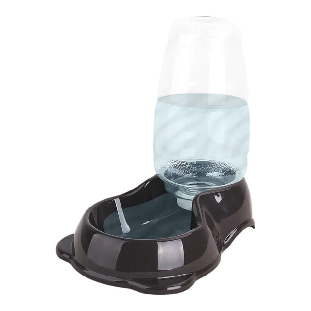 Marltons Gravity Flow Waterer with clear reservoir for pets, ensuring continuous access to fresh water.