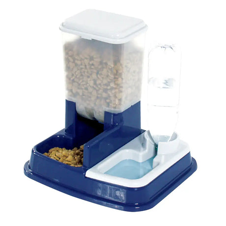 Martlons Duo Food and Water Dispenser with durable design, preventing spills and waste for pets.