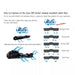 Diagram showing flow patterns for Maxspect Gyre 300 Series and Cloud Edition with different configurations for optimal aquarium water flow.