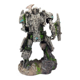 Megatron Transformer Ornament showcasing detailed robot styling and a rugged base, perfect for aquariums.