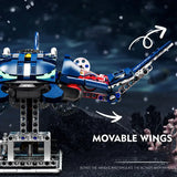 MJI Machinery Mobulidae 13057 with movable wings, showcasing precise fit and smooth edges for creative builds.