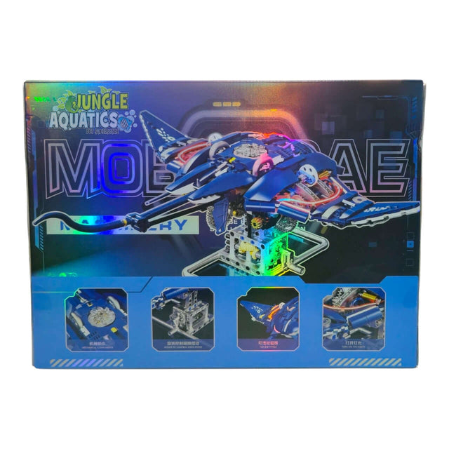 MJI Machinery Mobulidae 13057 building blocks set box featuring creative aquatic design with instructions.