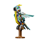 MJI Machinery Parrot 13052 vibrant building blocks parrot model in colorful design, showcasing intricate mechanics and creative construction.