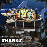 MJI Machinery Shark 13054 detailed building block model with intricate design and accurate features for creative projects.