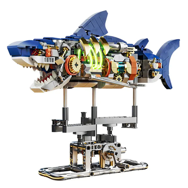 MJI Machinery Shark 13054 detailed model showcasing precise fit and smooth edges for creative building projects.