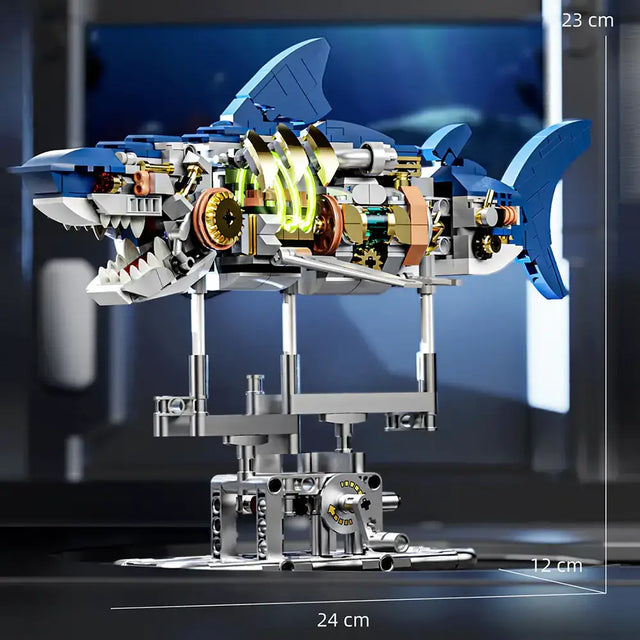 MJI Machinery Shark 13054 detailed model showcasing precise fit and build quality with visible internal mechanisms.