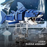 MJI Machinery Shark 13054 building blocks model with smooth edges and detailed design for creative display.