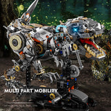 MJI Mechanical Dinosaurs 13087 with multi-part mobility features and detailed mechanical design in a vibrant environment.
