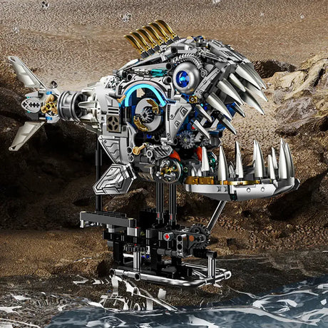 MJI Mechanical Piranha 13092 detailed mechanical fish model showcasing precise build quality and design.