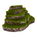 Mountain Level Steps aquarium ornament with artificial moss for a natural aquascaping touch.