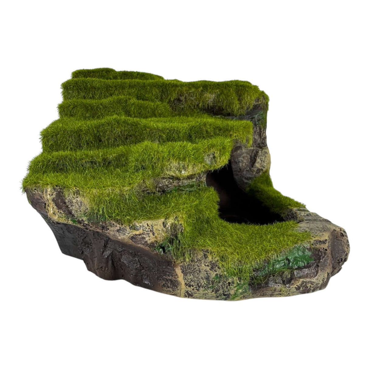 Mountain Terraces with Moss Aquarium Ornament creating a natural look for aquariums and terrariums.