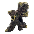 Natural driftwood tree log aquarium ornament, aquarium-safe resin, adds beauty and texture to any aquatic environment.