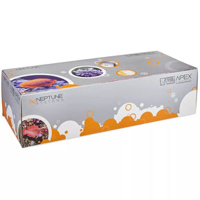 Neptune A3 Apex Aquarium Controller System packaging displaying vibrant aquatic images and branding elements.