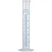 Measuring cylinder graduated to 50ml, ideal for precise liquid measurements in laboratory settings.