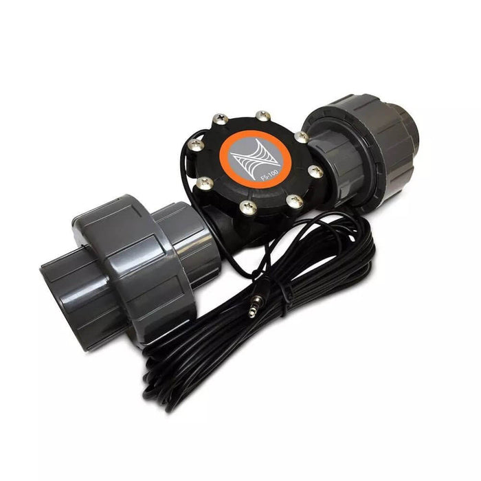 Neptune Sensor Flow 1" flow sensor for fluid metering, compatible with 1" slip PVC, measuring flow rates from 150-1500 gph.