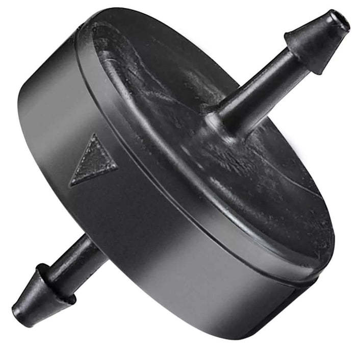 Black adapter with two connectors for aquarium equipment and tubing, designed for optimal flow and functionality.