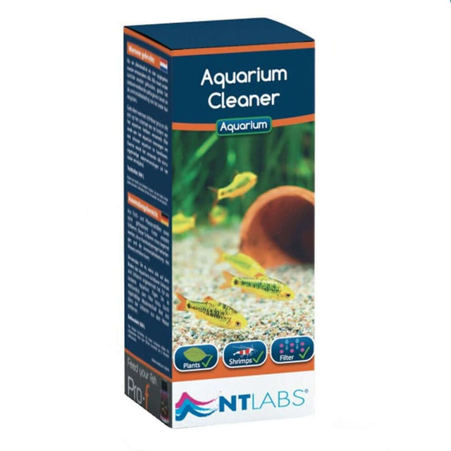 NT Labs Aquarium Cleaner 100ml for tropical and coldwater aquariums, promotes healthy aquatic environments.