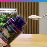 NT Labs Aquarium KH Up pH Stabiliser bottle with spoonful of powder, ideal for increasing KH and preventing pH fluctuations.