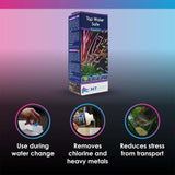 NT Labs Aquarium Tap Water Safe product box image, removes chlorine and heavy metals for fish safety.