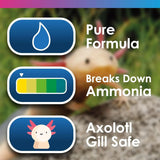 NT Labs AxoStart Bacteria 100ml benefits including pure formula and ammonia breakdown for Axolotl safety