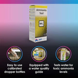 NT Labs NH3 Ammonia Test Kit, easy to use for testing ammonia levels in ponds and aquariums, includes dropper bottles.