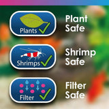 NT Labs Plastic Plant Cleaner features labels: Plant Safe, Shrimp Safe, and Filter Safe for aquarium use.
