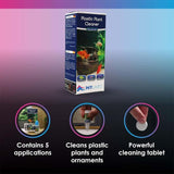 NT Labs Plastic Plant Cleaner for aquariums, 5 uses, cleans plastic plants and ornaments efficiently.