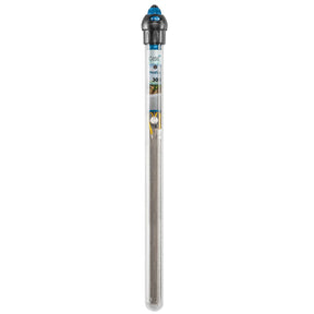 Oase HeatUp aquarium heater with adjustable temperature scale, bi-metal technology, and thermal shutoff.