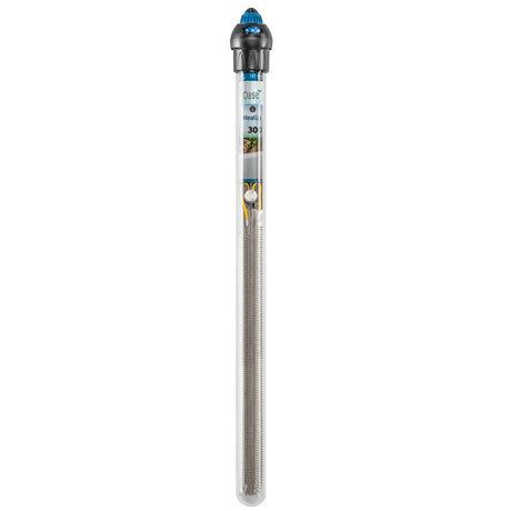 Oase HeatUp aquarium heater with adjustable temperature scale, bi-metal technology, and thermal shutoff.