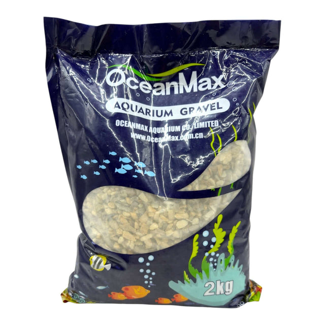 Kalahari Light Gravel pack for aquariums, premium 2kg bag of natural aquarium substrate, ideal for enhancing aquascapes.