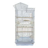 Bird Cage Budgie 48 x 36 x 100cm with stepped roof and wooden perches for budgies.
