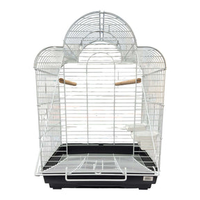 Bird Cage Cockatiel 52 x 41 x 70cm featuring decorative curved roof and wooden perches.