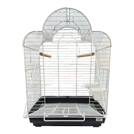 Bird Cage Cockatiel 52 x 41 x 70cm featuring decorative curved roof and wooden perches.
