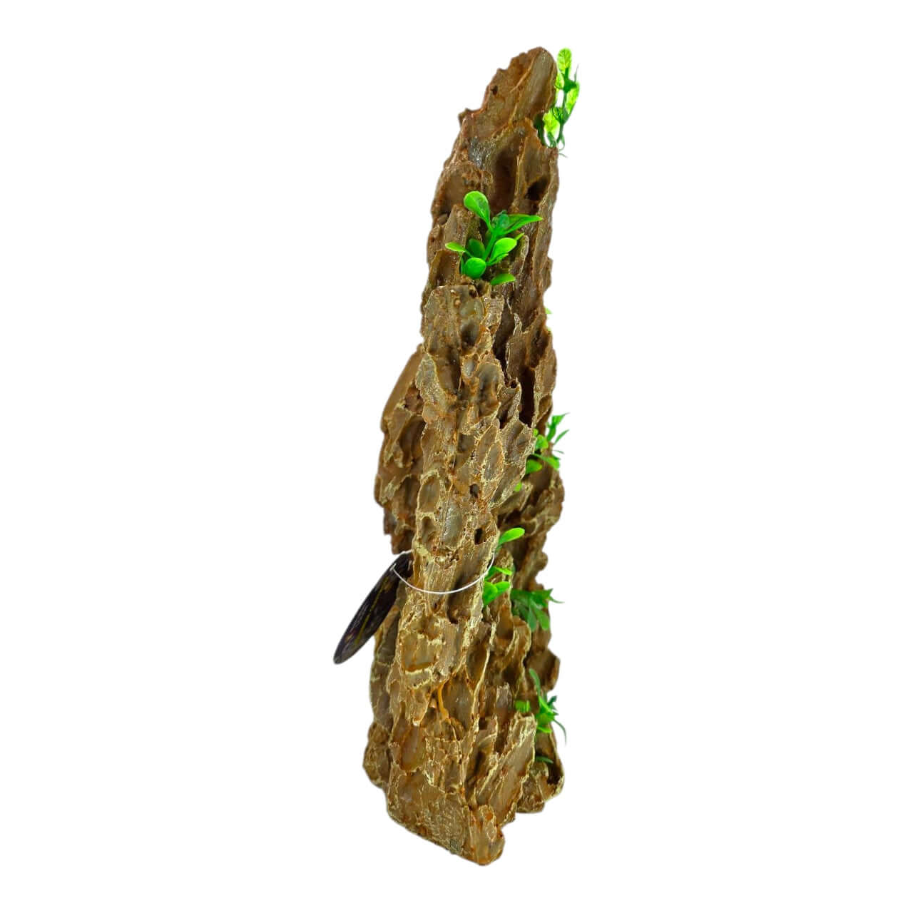 Outback Rocks Aquarium Ornament with realistic design and greenery for natural aquarium decor.