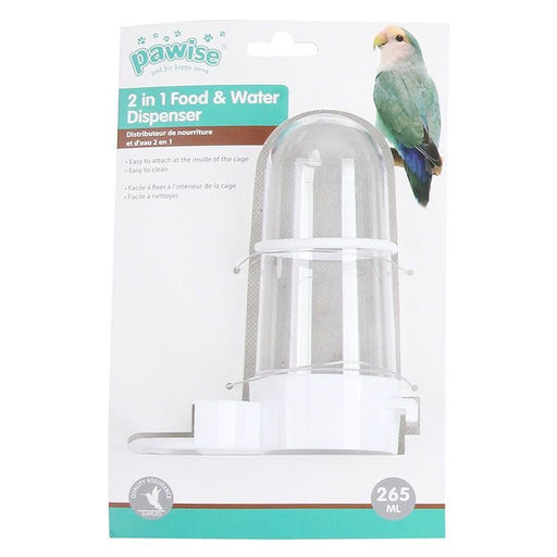 Pawise 2 in 1 Water and Food Dispenser 265ml - Buy Online - Jungle Aquatics